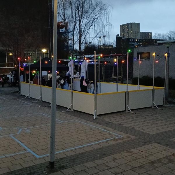 Schaatsbaan verlichting 150m2 Schaatsbaan verlichting 150m2