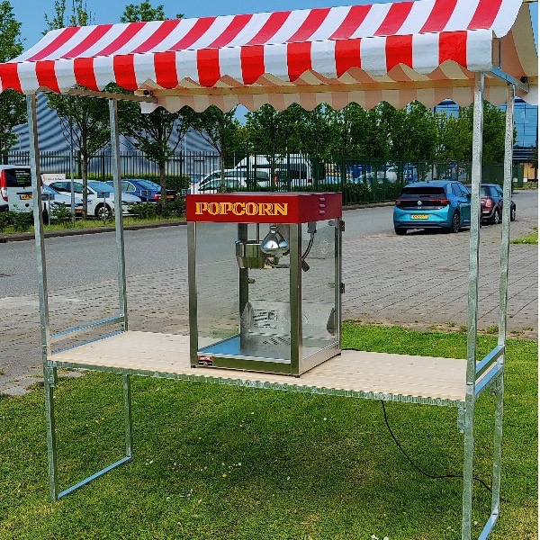 Popcornmachine inclusief marktkraam te huur bij attractieverhuur TimTom.