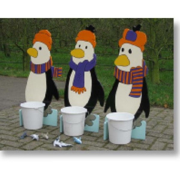 Pinguïns voeren