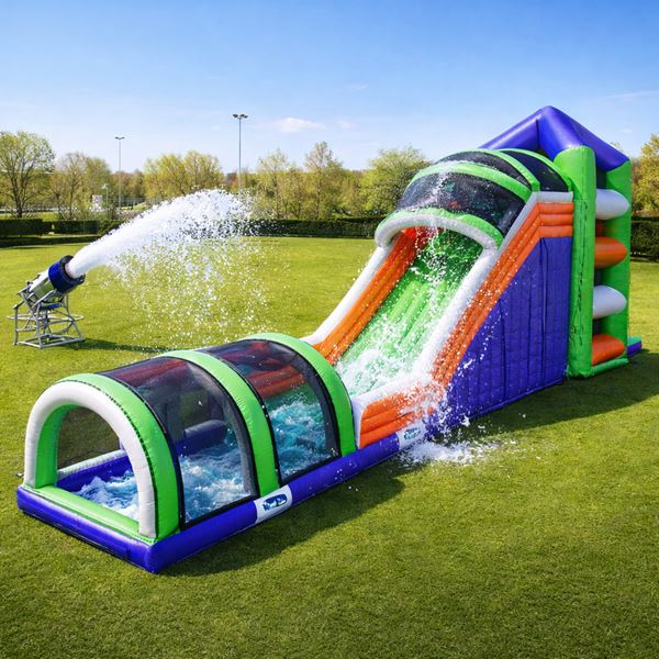 Huur een gigantische attractie met schuimkanon bij TimTom