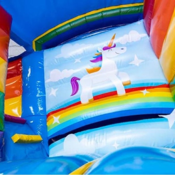 mini bounce unicorn springkussen huren bij attractieverhuur TimTom